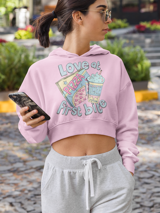 Love At First Bite Cropped Hoodie